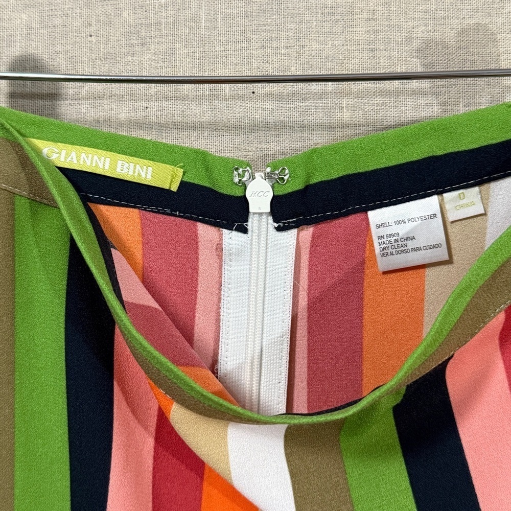 Gianni Bini Colorful Stripes Skirt Top Set NWT XS - Picture 12 of 14